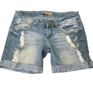 Wallflower Distressed Jean Shorts
